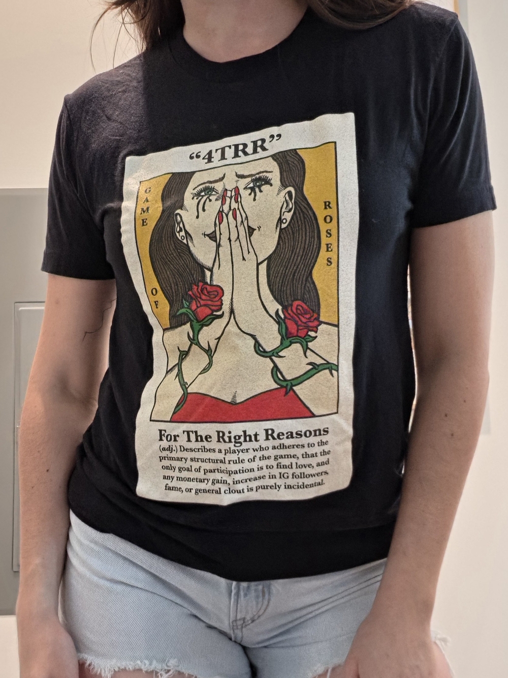 Bachelor "4TRR" For The Right Reasons Graphic T-Shirt Black Reality TV Tee